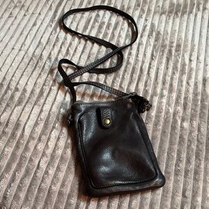 Black Leather Crossbody Bag